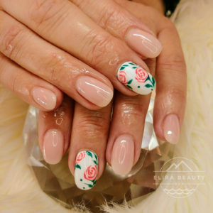 Rose Design Nails