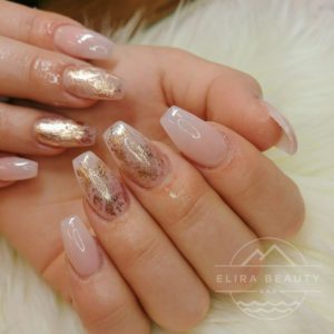 Gold Foil Nail Extensions